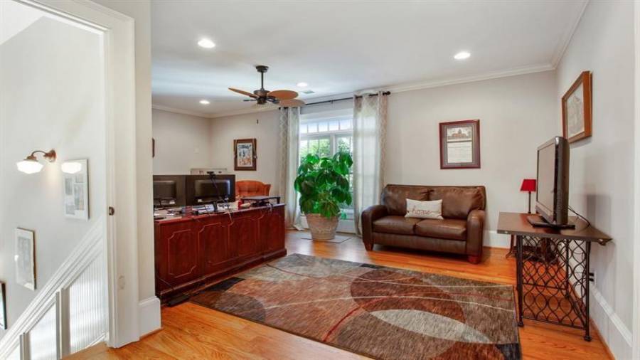 Office at top of rear stairs