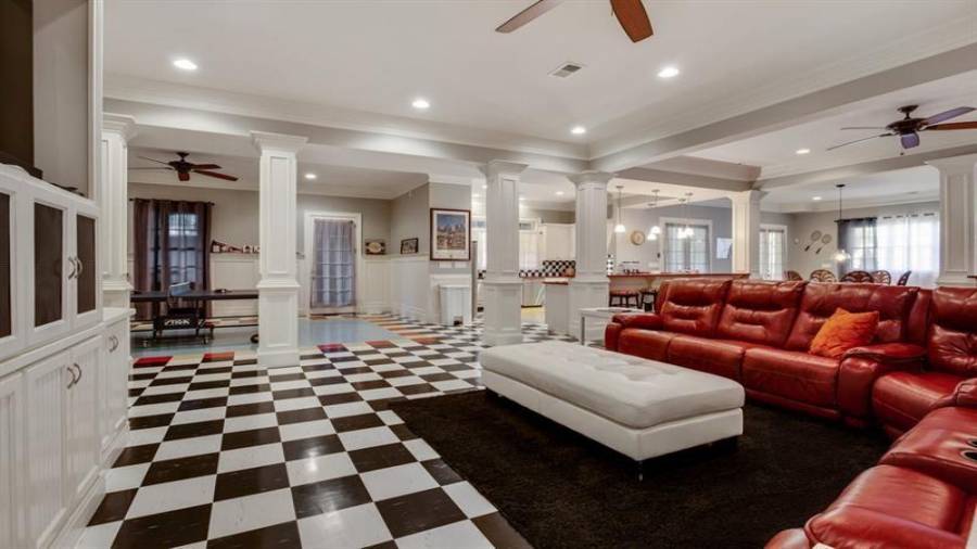 Open entertainment basement