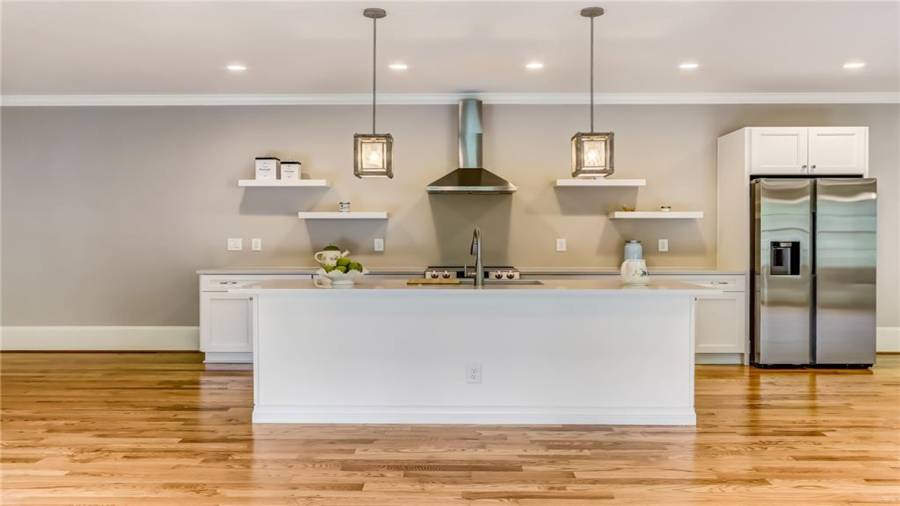 Full BRAND new apartment kitchen.