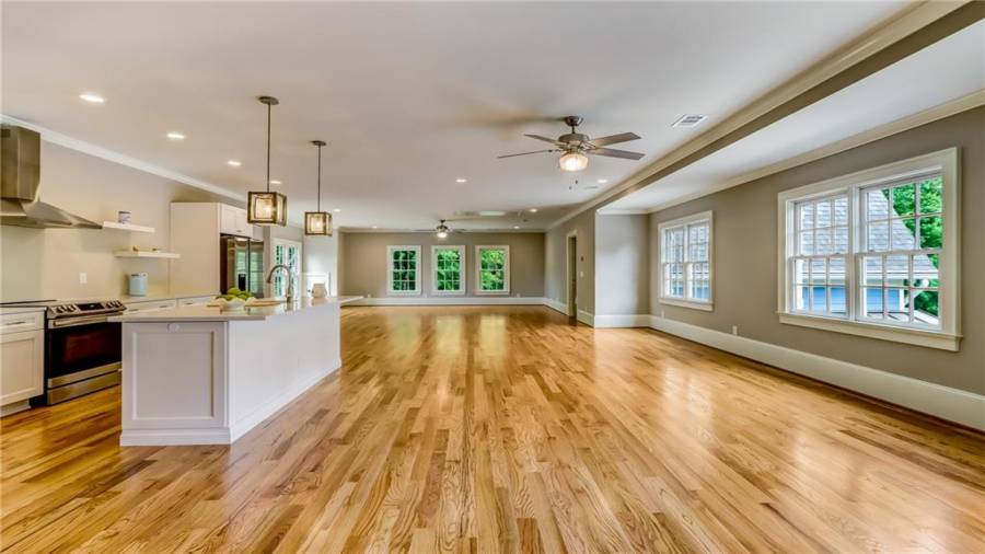 Apartment living area.