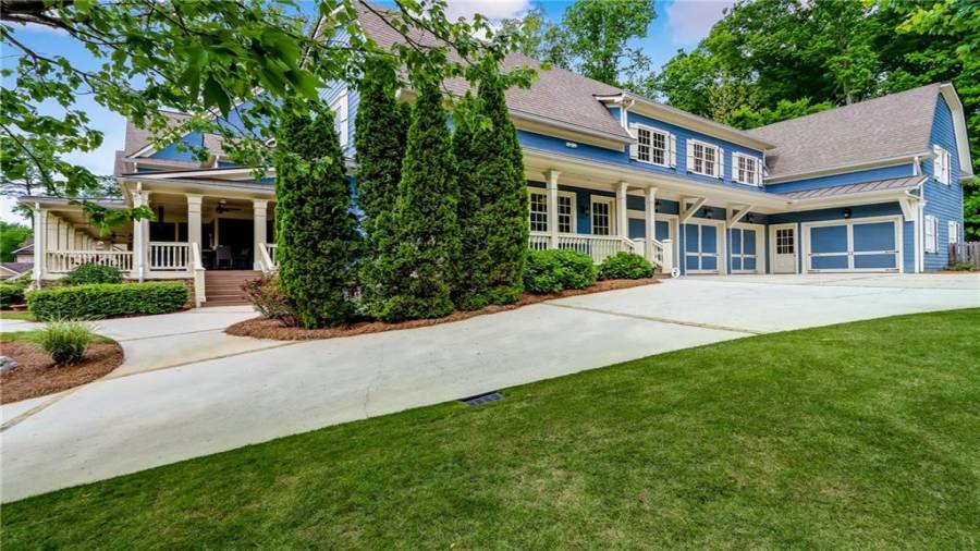 Very large four car garage.