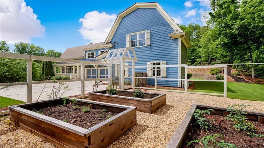 Garden for flowers and herbs.