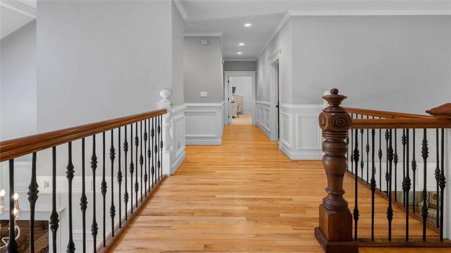 Upstairs hall from master to secondary bedrooms