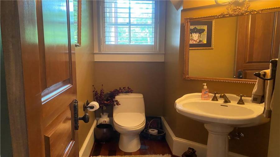 Half bath on the main level.