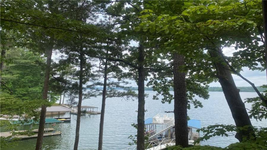 Lake and mountain views from the terrace level.