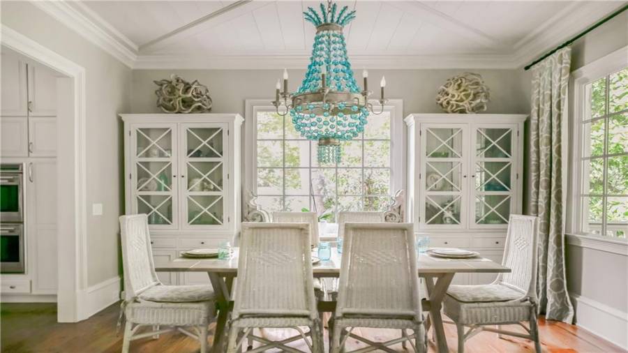 Kitchen opens up to casual dining, that is also open to family room and back covered porch.