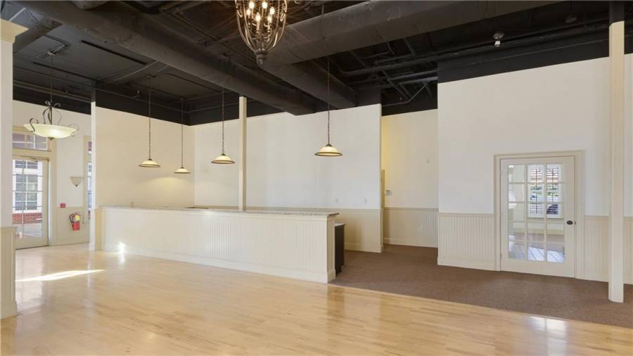 Reception counter in office/retail space