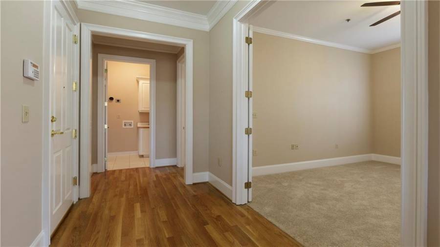 Upstairs condo Unit 2 hallway to the bedrooms