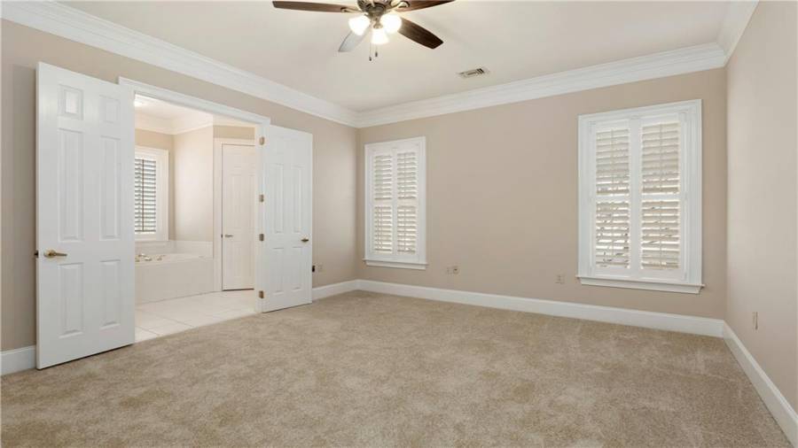 Upstairs condo Unit 2 primary bedroom