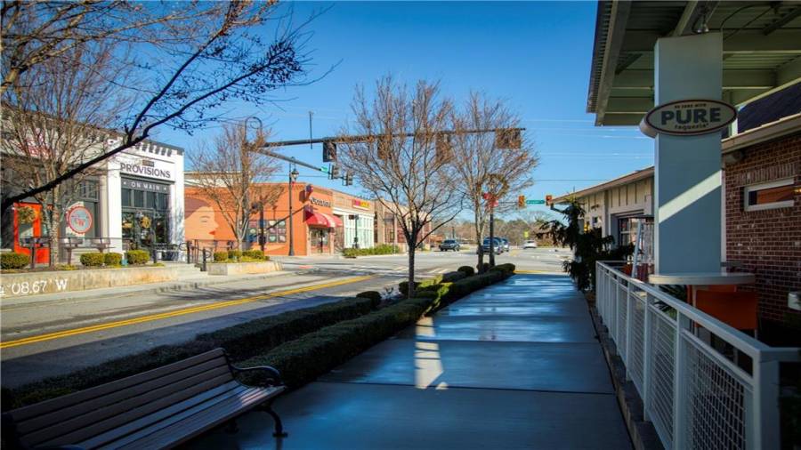 Various restaurants, retail stores and entertainment venues are in the Town Green walking area