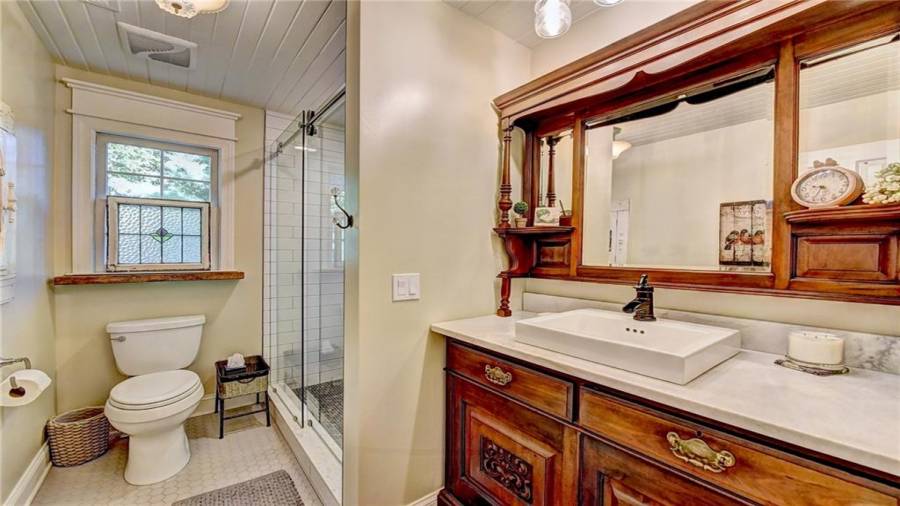 Bathroom 2 on main floor - Newly updated  - frameless shower