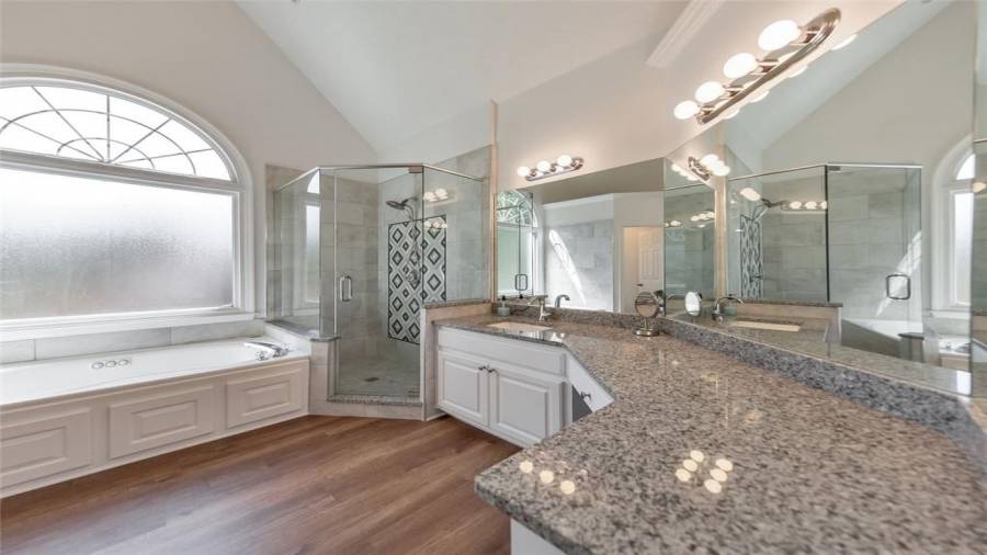 Gorgeously renovated master bathroom!