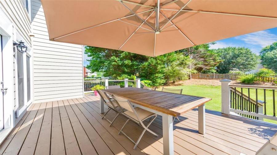 Back deck overlooking the yard!