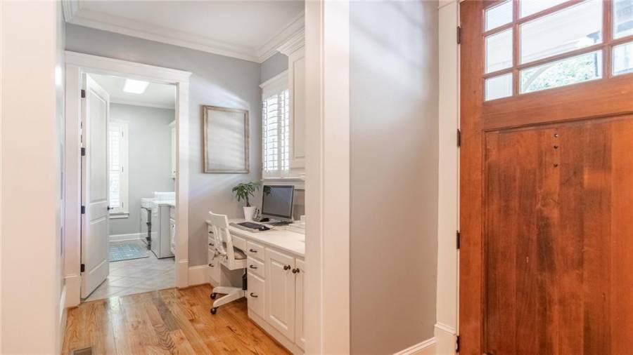 Small Office Space and Laundry Room