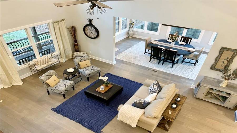 View from balcony upstairs