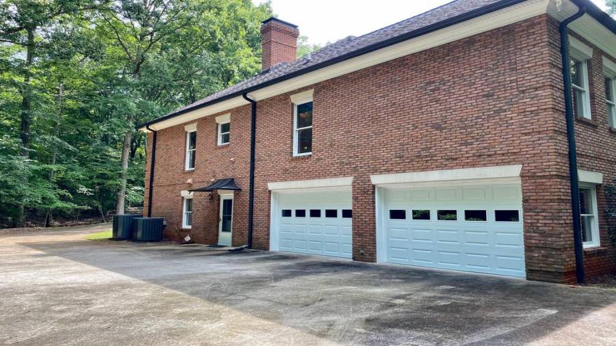Solid 4 side Brick construction with gutter guards for the gutters