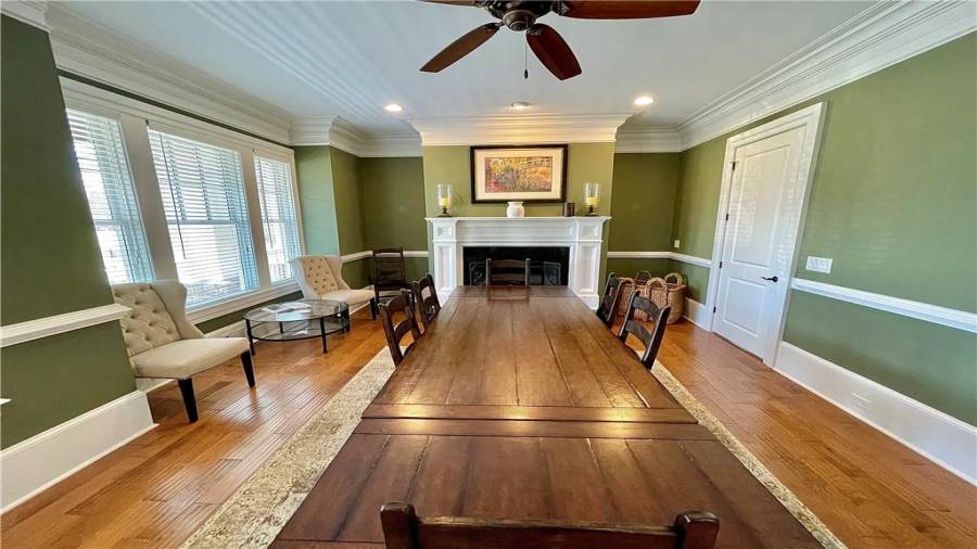 1 of 2 formal dining rooms with gas log fireplace to enjoy your family meal.