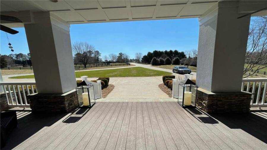 The front porch view is almost as beautiful as the back porch view!