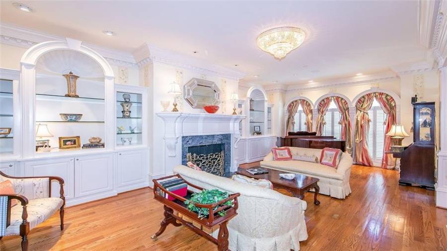 Formal Sitting Room Off of Foyer with Fireplace