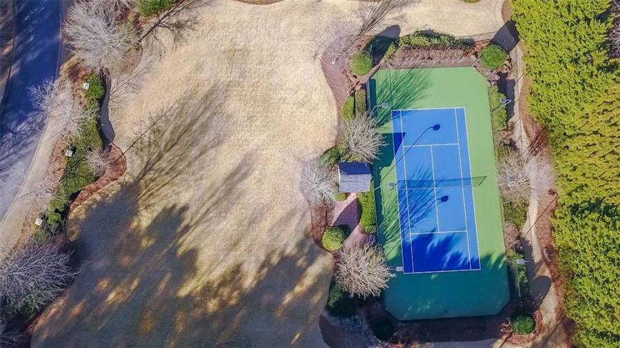 Arial View of Tennis Courts