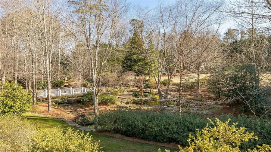 View Overlooking Garden and Koi Pond