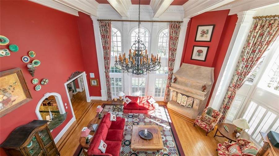 View from Upstairs Hallway into Great Room