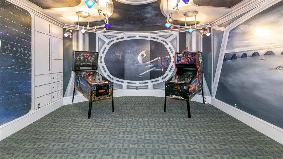 Star Wars Themed Game Room in Basement