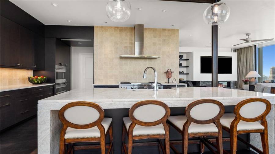 The Kitchen Features a 48