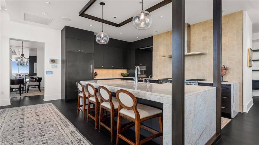 The Kitchen Features a 48