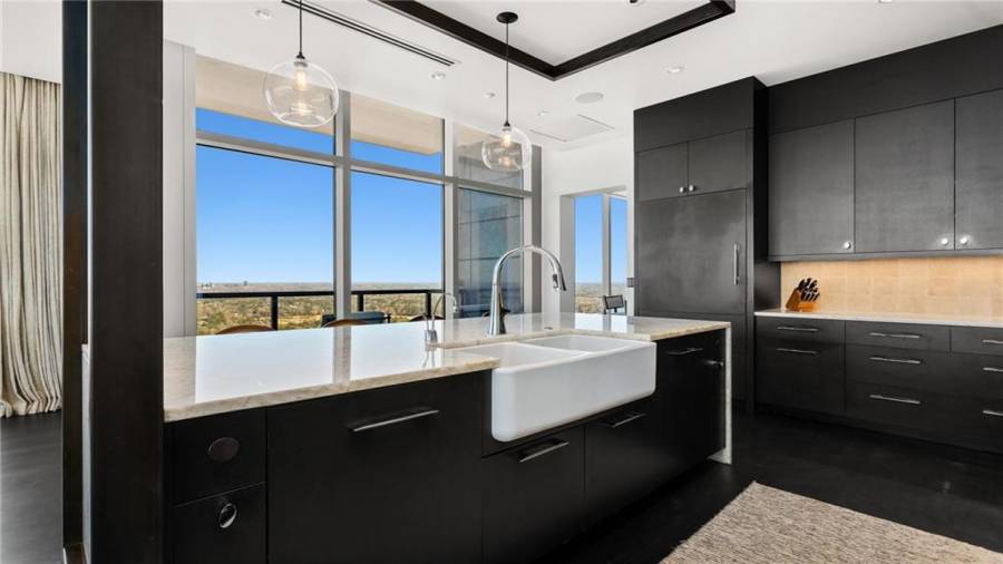 The Kitchen Features a 48