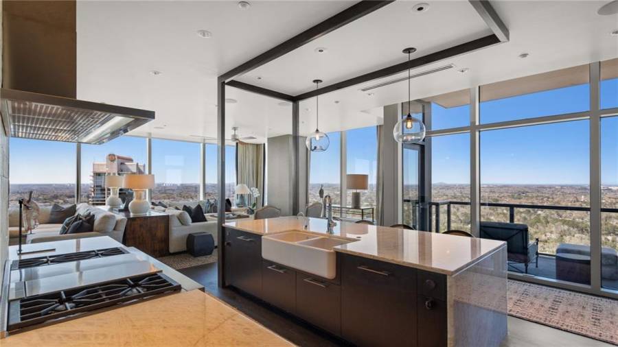 The Kitchen Features a 48